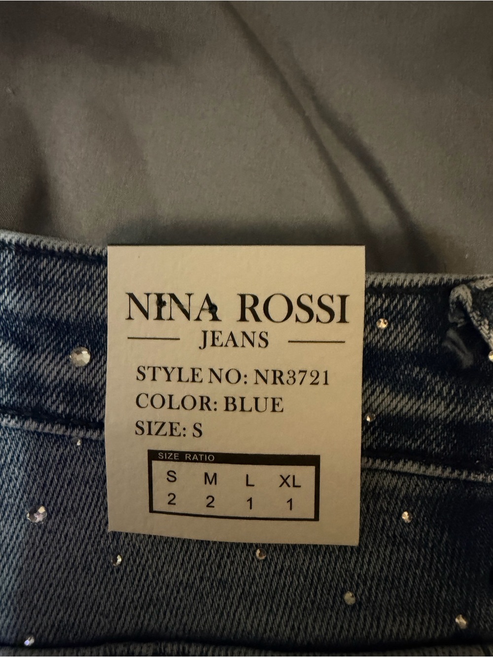 Rina Rossi Jeans Embellished Blue Denim - Picture 6 of 9